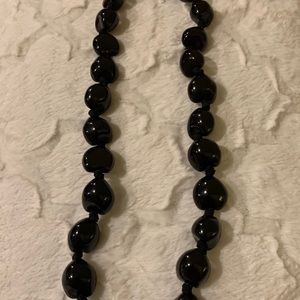 Lightweight Large Bead‎ Statement Black Necklace